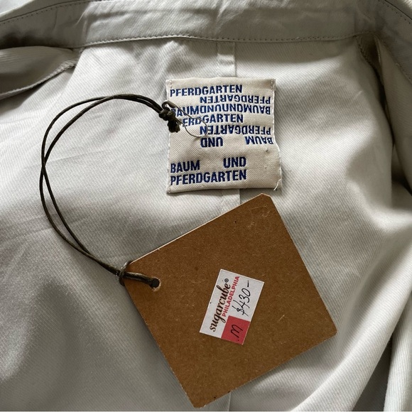 Baum und Pferdgarten Button Front Cotton Silk Gray Short Sleeve Romper US10 DE40 - Picture 8 of 12